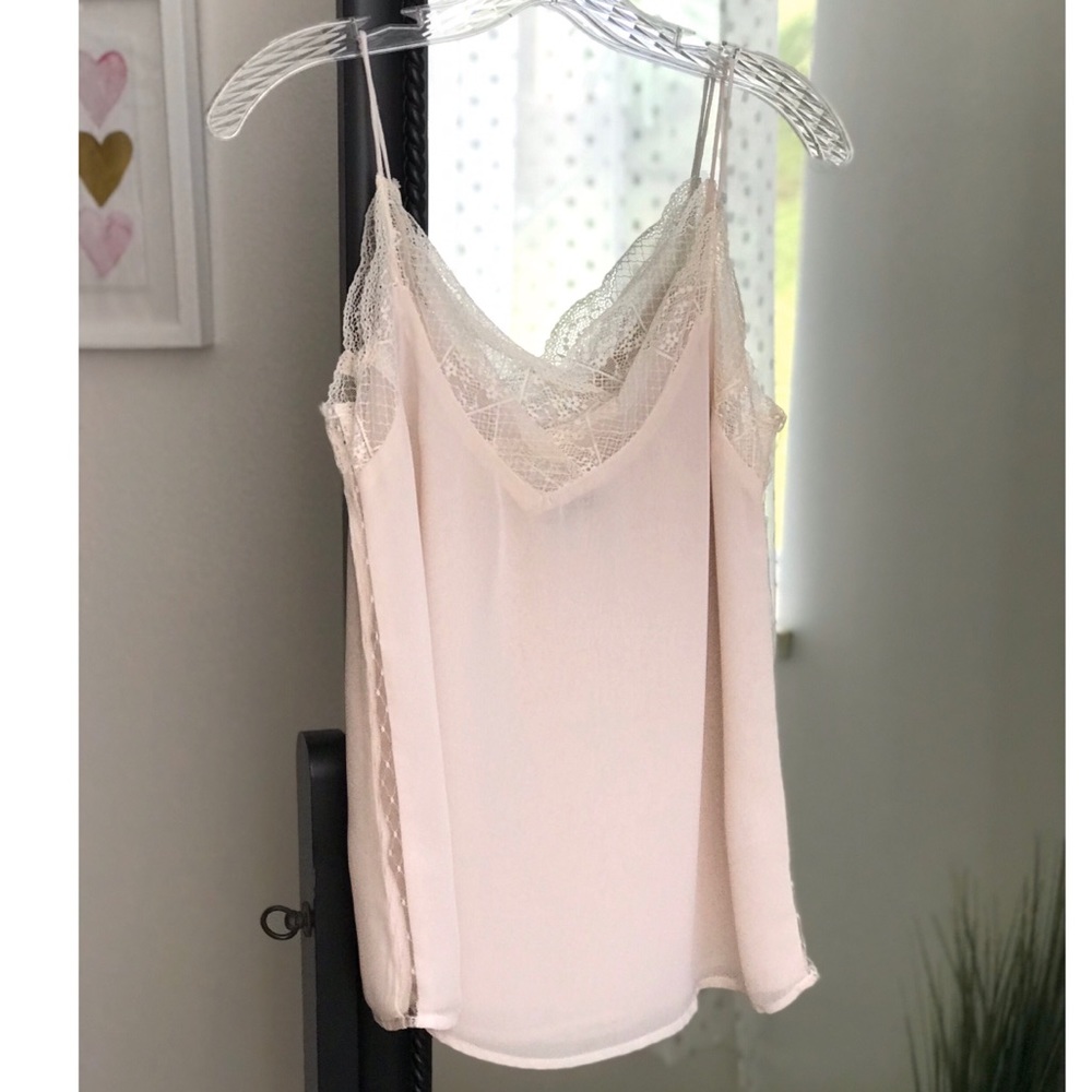 Wishlist Lace Camisole Tank - Soft Pink
